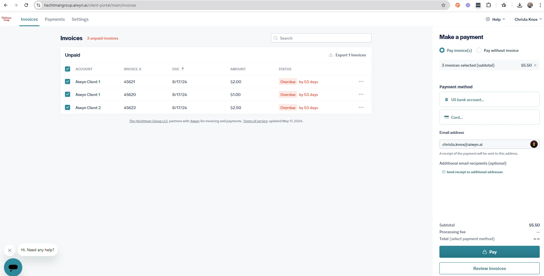 THG - Client Portal as User - DEMO THG Client Portal as User DEMO